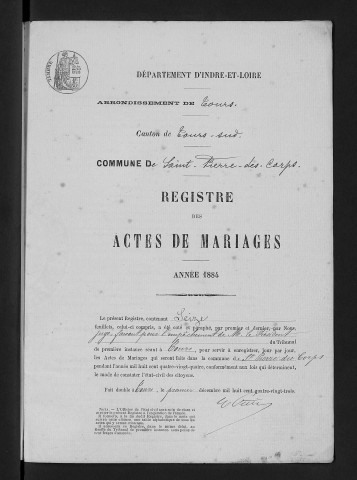 Mariages, 1884-1898