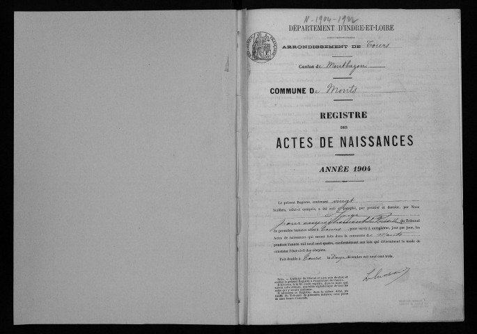 Naissances, 1904-1905