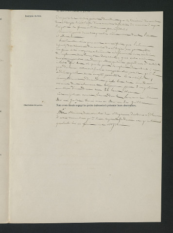 Demande de l'exhaussement du déversoir par les propriétaires de prairies, enquête de l'ingénieur (20 mai 1862)