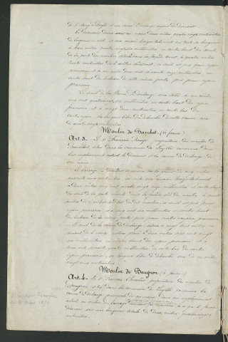 Arrêté portant règlement hydraulique des usines situées sur le ruisseau de Francueil (18 novembre 1852)