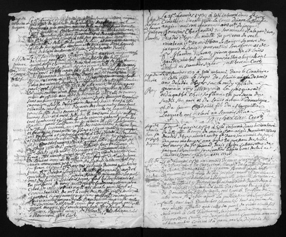 Collection du greffe. Baptêmes, mariages, sépultures, 1739