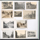 Bâtiments en ruine, soldats allemands, rue Nationale à Tours.