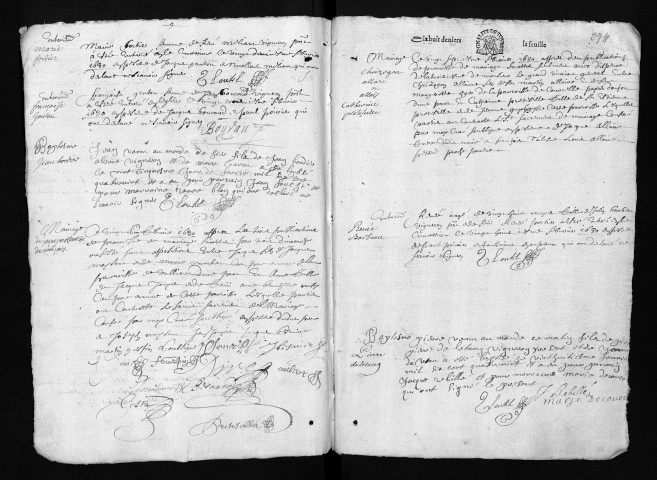 Collection du greffe. Baptêmes, mariages, sépultures, 1680 - Les années 1672-1679 sont lacunaires dans cette collection