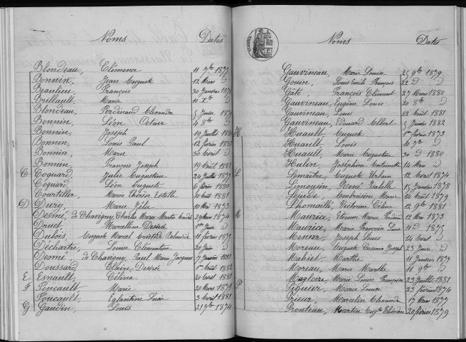 Naissances, mariages, décès