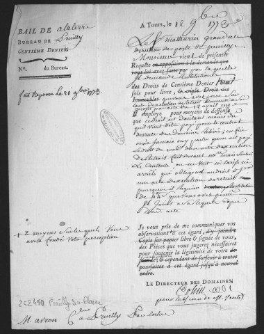 Centième denier et insinuations suivant le tarif (9 décembre 1764-4 janvier 1767)