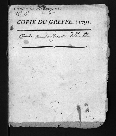 Collection du greffe. Baptêmes, mariages, sépultures, 1791-1792