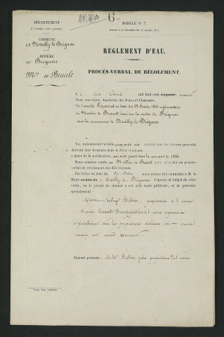 Procès-verbal de récolement (3 avril 1860)