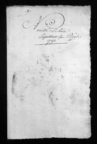 Décès, 1793 - Les décès de l'an II sont lacunaires dans cette collection