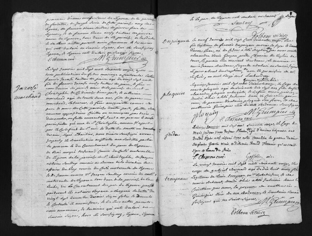 Baptêmes, mariages, sépultures, 1771