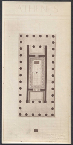 Terracine. Temple d'Anxur : photographie d'un plan de Benjamin Chaussemiche.