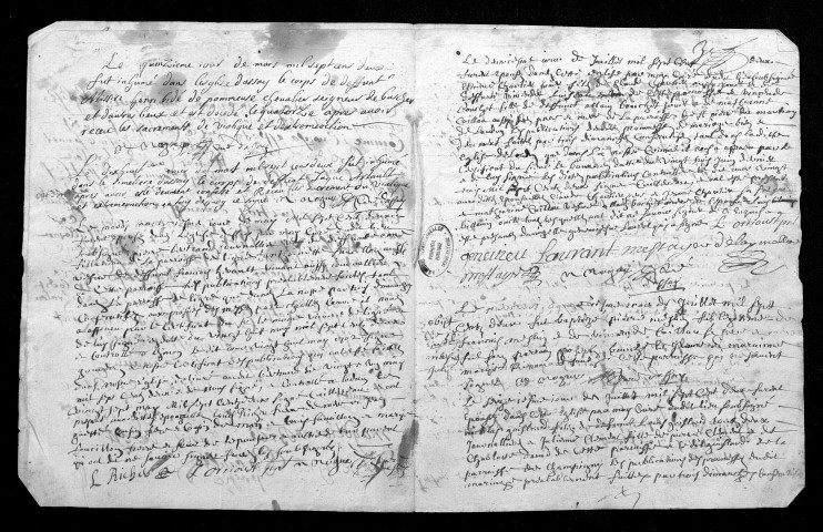 Collection du greffe. Baptêmes, mariages, sépultures, 1702 - L'année 1701 est lacunaire dans cette collection