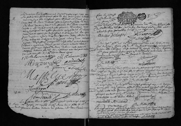 Collection communale. Baptêmes, mariages, sépultures, 1692-1709 - L'année 1691 est lacunaire dans cette collection