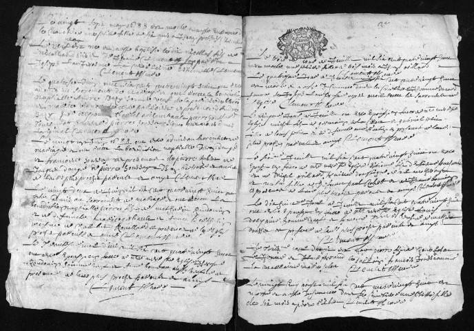 Collection du greffe. Baptêmes, mariages, sépultures, 1688 - Les années 1685-1687 sont lacunaires dans cette collection
