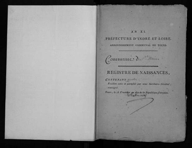 Saint-Étienne-Extra. Naissances, mariages, décès, an XI-1835