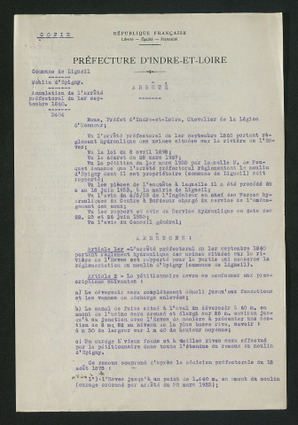 Retrait d'autorisation (17 mars 1934)