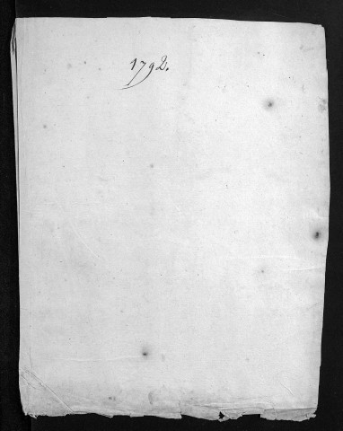 Collection du greffe. Baptêmes, mariages, sépultures, 1792
