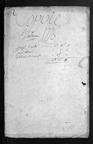 Baptêmes, mariages, sépultures, 1776