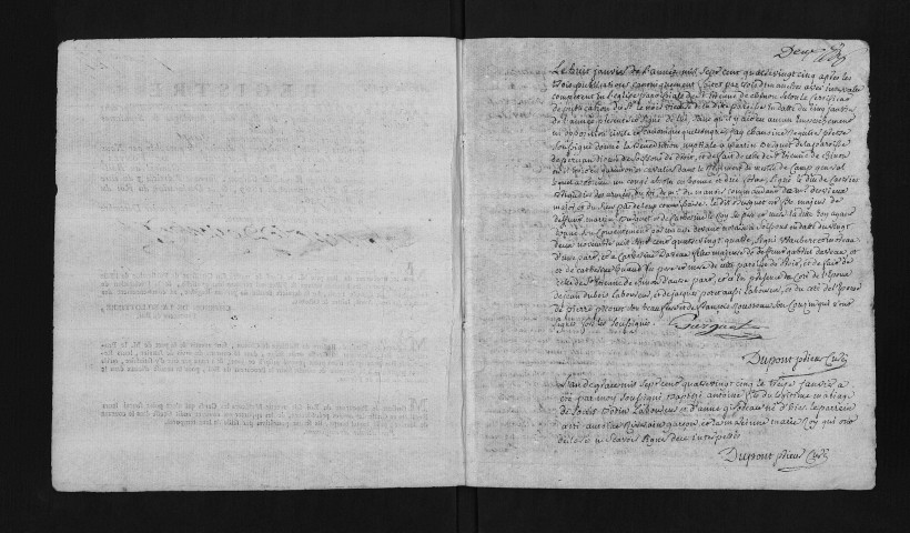 Baptêmes, mariages, sépultures, 1785