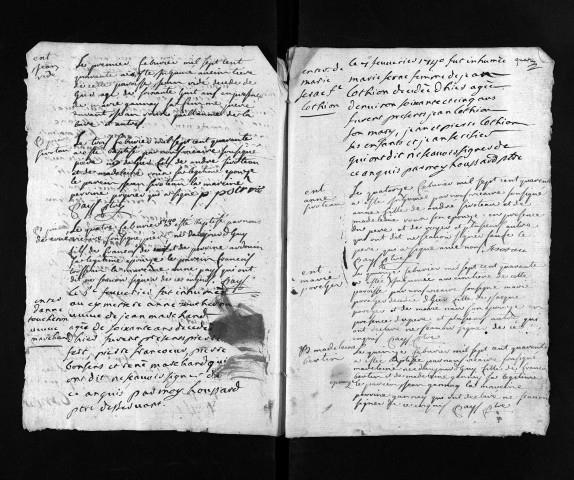 Collection du greffe. Baptêmes, mariages, sépultures, 1740 - La période juin 1677-1739 est lacunaire dans cette collection