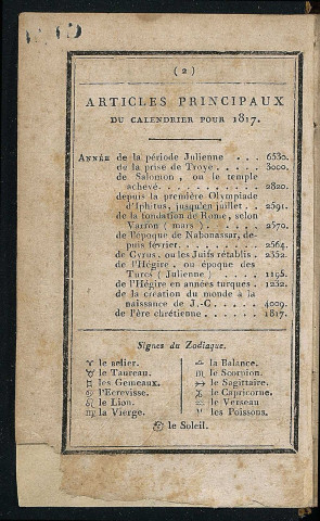 Annuaire du département de l'Indre-et-Loire - 1817.