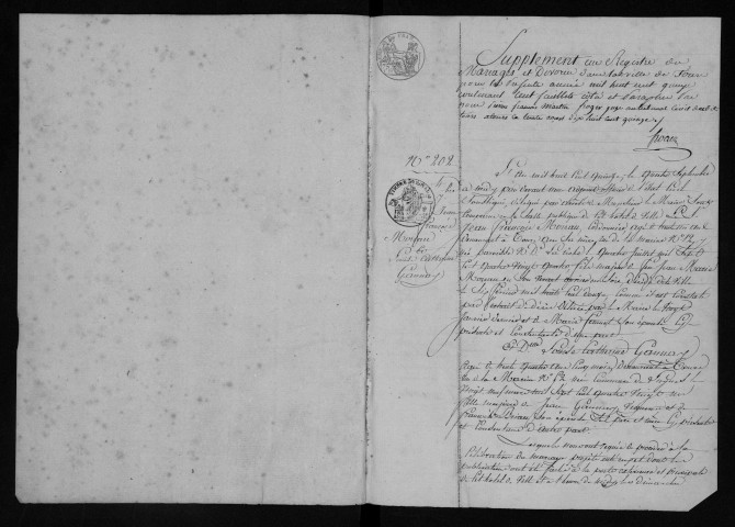 Mariages, 4 septembre-28 décembre 1815