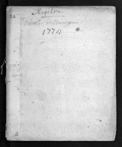 Baptêmes, mariages, sépultures, 1774