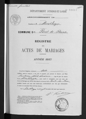 Mariages, 1937