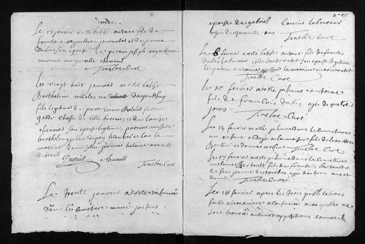 Collection du greffe. Baptêmes, mariages, sépultures, 1760