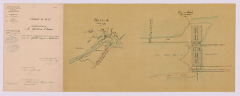Modification au vannage des moulins Potard et Clausset : plan (26 juin 1893)