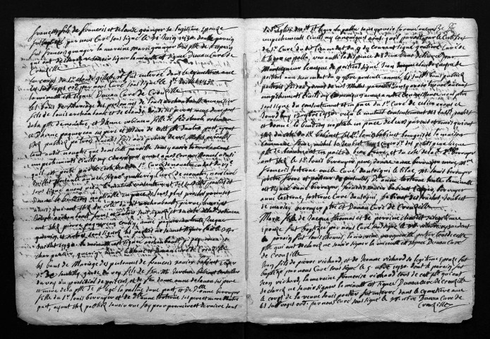 Collection du greffe. Baptêmes, mariages, sépultures, 1730