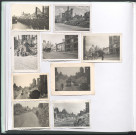 Bâtiments en ruine, soldats allemands, rue Nationale à Tours.