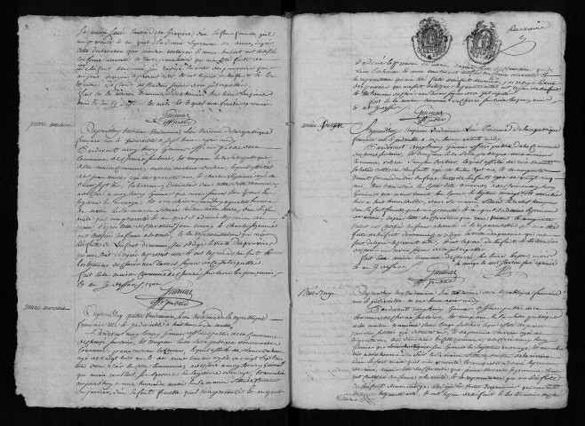 Naissances, mariages, décès, an III-an V