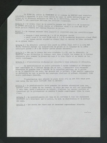 Arrêté concernant la désaffection de la dérivation alimentant le moulin (9 août 1984)