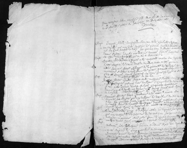 Baptêmes, mariages, sépultures, 1672 - 6NUM6/210/001 à 6NUM6/210/108 : collection du greffe