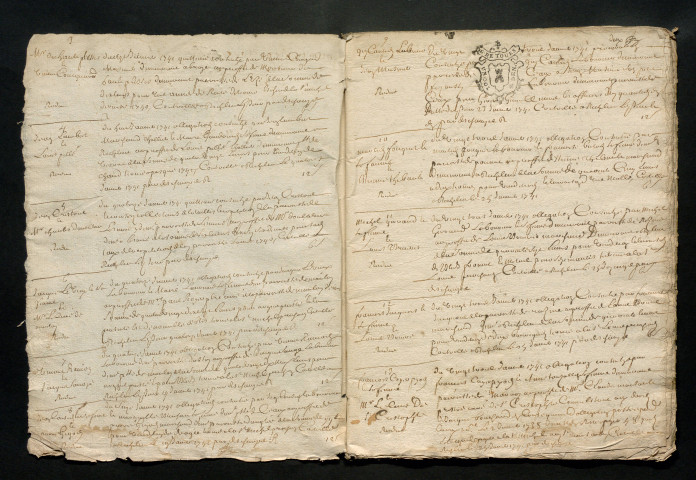 Répertoire des obligations, quittances et procurations. 1741-1745