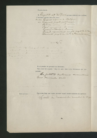 Déplacement du déversoir, visite de l'ingénieur (10 mai 1872)
