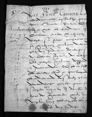 Baptêmes, mariages, sépultures, 1698 - L'année 1697 est lacunaire dans la collection du greffe