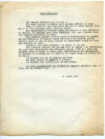 Tours, 17 rue Nationale. Hôtel du Faisan, défense passive secteur 2. Projet d'abri public de lavage pour ypérites.
