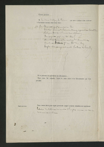 Procès-verbal de visite (9 juillet 1861)