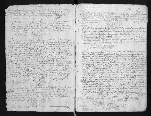 Collection communale. Baptêmes, mariages, sépultures, 1668-1677
