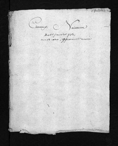 Naissances, 1793 - Les naissances de l'an II sont lacunaires dans la collection du greffe