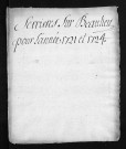 Collection du greffe. Baptêmes, mariages, sépultures, 1721-1724