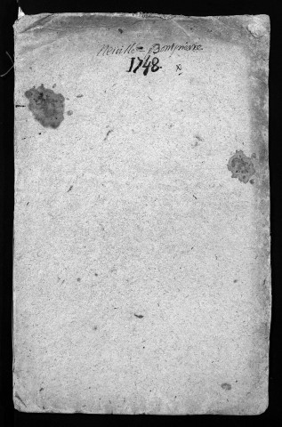 Collection du greffe. Baptêmes, mariages, sépultures, 1748