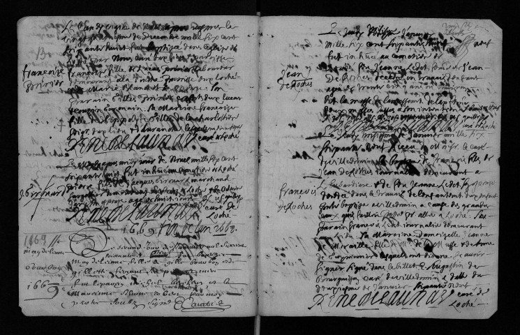 Collection communale. Baptêmes, mariages, sépultures, 1669-1671