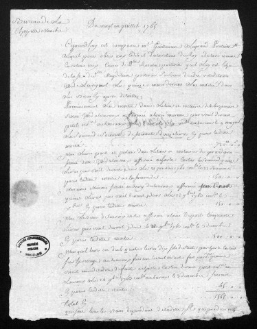 Centième denier et insinuations suivant le tarif (18 janvier 1764-17 août 1768)