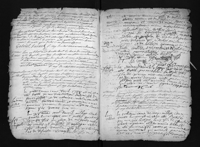 Collection du greffe. Baptêmes, mariages, sépultures, 1738-1739