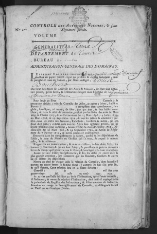 1781 (10 novembre)-1783 (8 janvier)