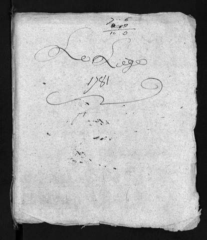 Collection du greffe. Baptêmes, mariages, sépultures, 1781