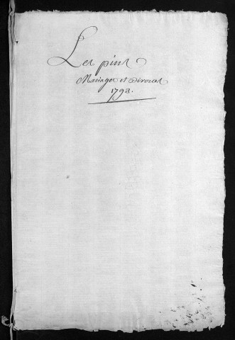 Les Pins. Mariages, 1793