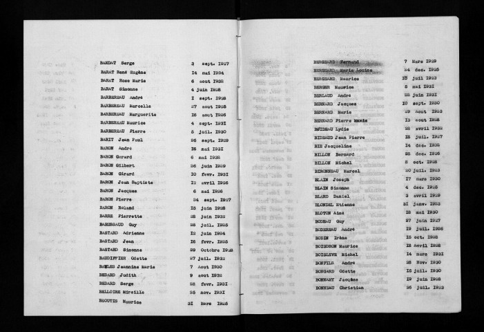 Naissances, mariages, décès